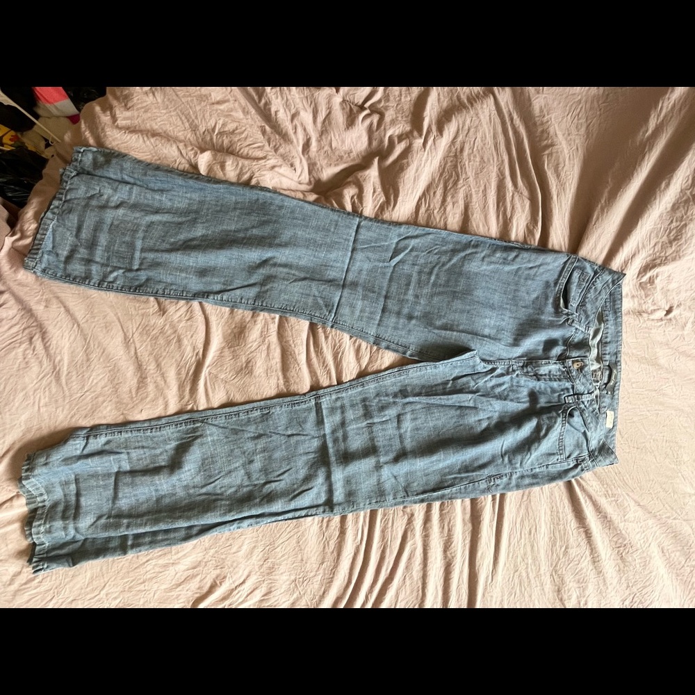 Soft Jean material size 28 normal wide leg super cute